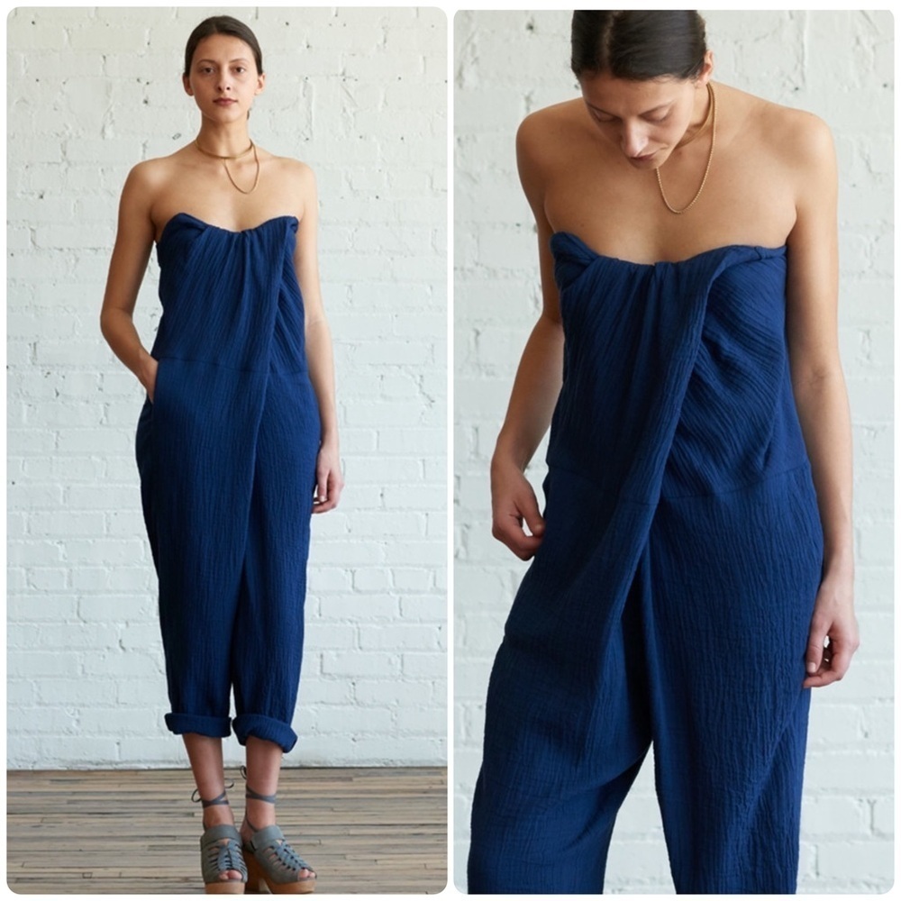 New! A Detacher Orinoco Cotton Gauze Jumpsuit in Indigo 💙 size 4 NWT!